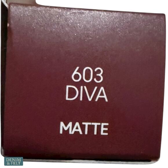 MAC Matte Maximal Lipstick 603 Diva Deep Burgundy Red .05oz Mini Travel NEW - Picture 11 of 11
